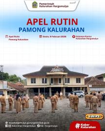 APEL RUTIN PAMONG KALURAHAN HARGOMULYO, SENIN 9 FEBRUARI 2026